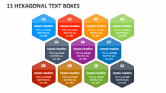 11 Hexagonal Text Boxes - Slide 1