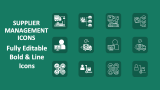 Supplier Management Icons - Slide 1