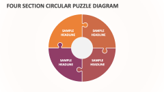 Four Section Circular Puzzle Diagram - Slide 1