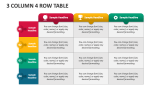 3 Column 4 Row Table - Slide 1