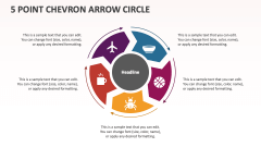 5 Point Chevron Arrow Circle - Slide 1