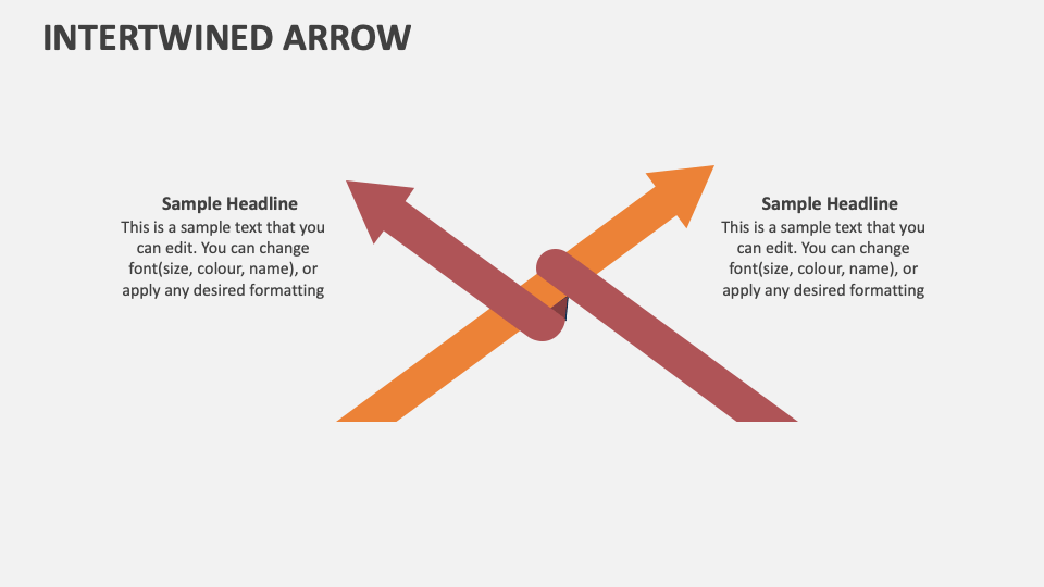 Intertwined Arrow PowerPoint and Google Slides Template PPT Slides