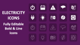 Electricity Icons for Google Slides and PowerPoint