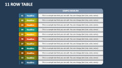 11 Row Table - Slide 1