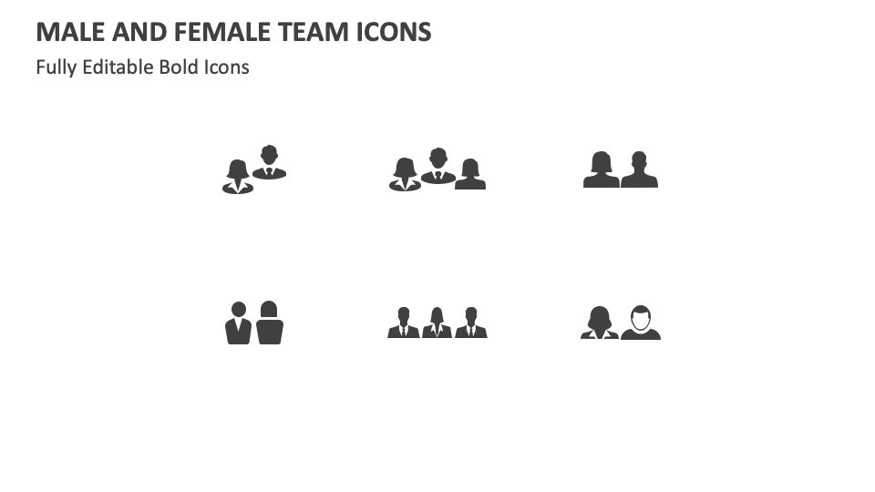 Male and Female Team Icons for Google Slides and PowerPoint