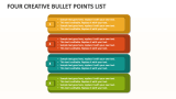 Four Creative Bullet Points List - Slide 1