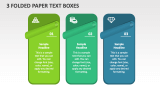 3 Folded Paper Text Boxes - Slide 1