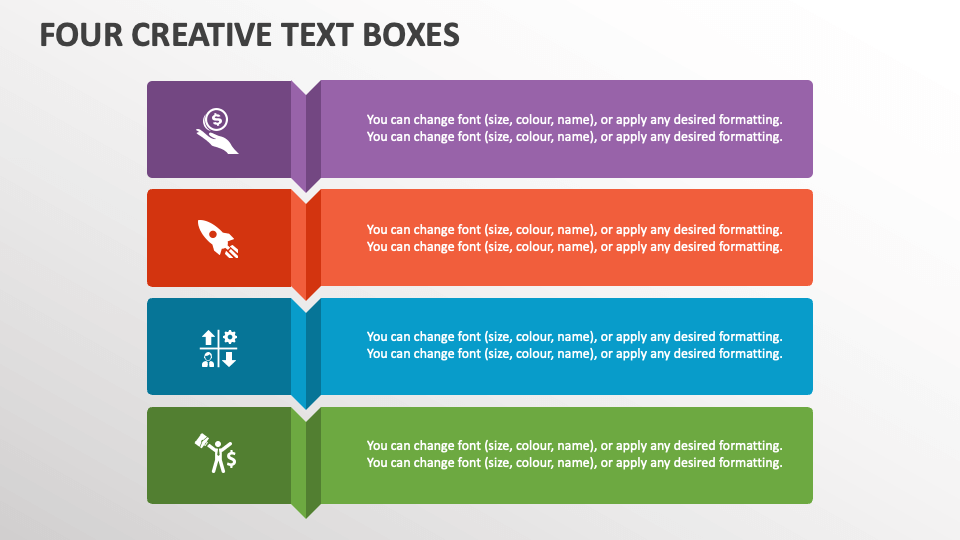 Four Creative Text Boxes - Slide 1