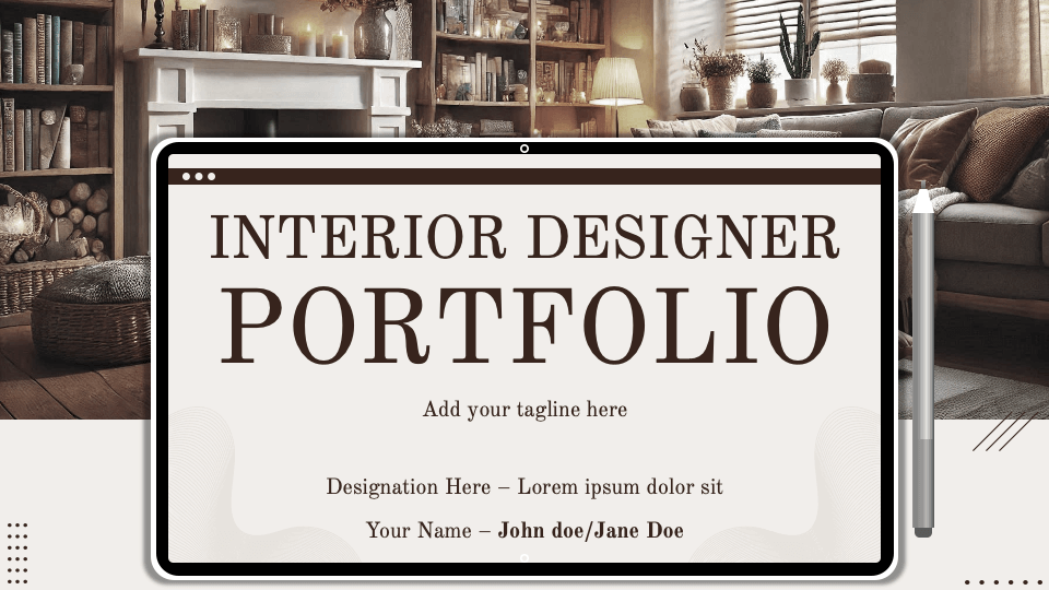 Interior Designer Portfolio - Slide 1