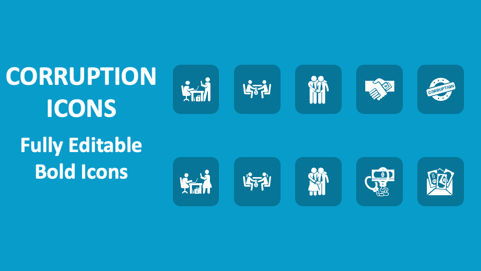 Corruption Icons for Google Slides and PowerPoint