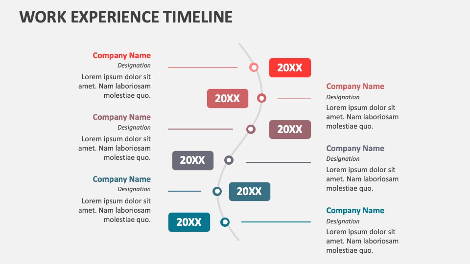 Student Work Exeperience Timeline Example Work Experience Timeline Template for Google Slides and PowerPoint ...