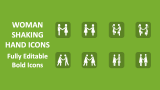 Woman Shaking Hand Icons - Slide 1