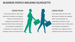 Business People Walking Silhouette - Slide 1