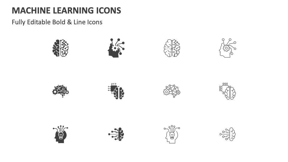 Machine Learning Icons for Google Slides and PowerPoint