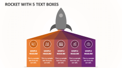 Rocket with 5 Text Boxes - Slide 1