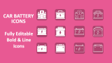 Car Battery Icons - Slide 1