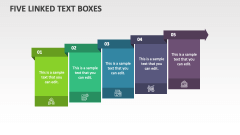 Five Linked Text Boxes - Slide 1