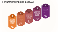 5 Dynamic Text Boxes Diagram - Slide 1