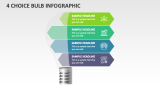 4 Choice Bulb Infographic - Slide 1
