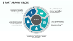 5 Part Arrow Circle - Slide 1