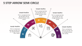 5 Step Arrow Semi Circle - Slide 1