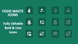 Food Waste Icons - Slide 1