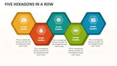 Five Hexagons in a Row - Slide 1