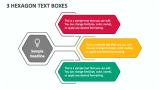 3 Hexagon Text Boxes - Slide 1