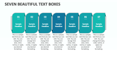 Seven Beautiful Text Boxes - Slide 1