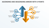 Ascending and Descending Arrow with 3 Points - Slide 1