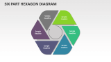 Six Part Hexagon Diagram - Slide 1