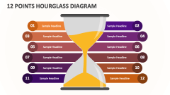 12 Points Hourglass Diagram - Slide 1