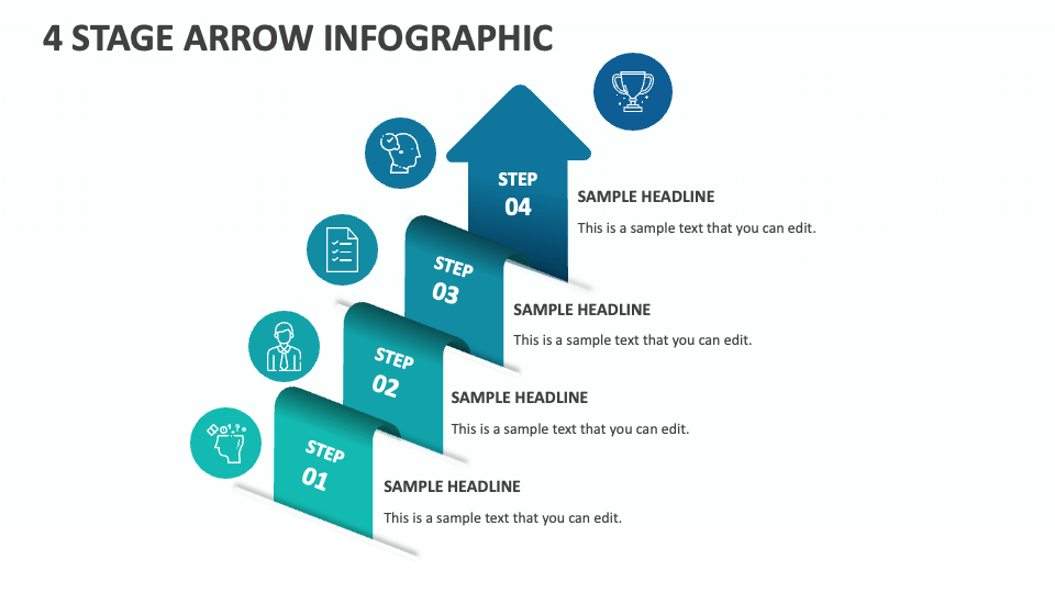 4 Stage Arrow Infographic - Slide 1