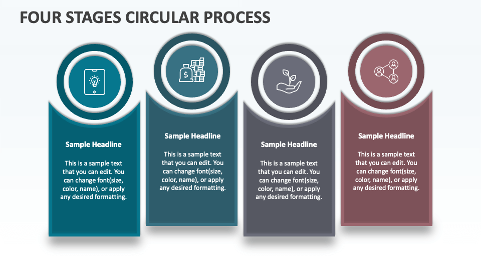 Four Stages Circular Process - Slide 1