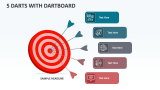 5 Darts with Dartboard - Slide 1