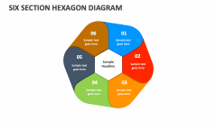 Six Section hexagon Diagram - Slide 1