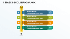 4 Stage Pencil Infographic - Slide 1