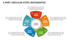 5 Part Circular Steps Infographic - Slide 1