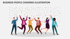 Business People Cheering Illustration - Slide 1