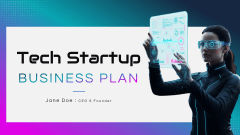 Tech Startup Business Plan - Slide 1
