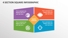 4 Section Square Infographic - Slide 1