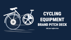 Cycling Equipment Brand Pitch Deck - Slide 1