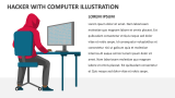 Hacker with Computer Illustration - Slide 1