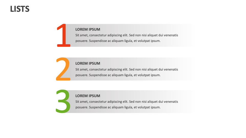 Lists Template for PowerPoint and Google Slides - PPT Slides