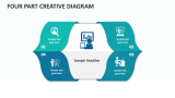 Four Part Creative Diagram - Slide 1
