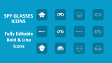 Spy Glasses Icons - Slide 1