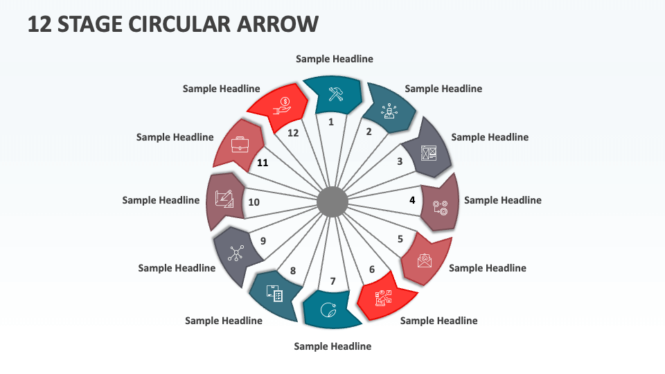 12 Stage Circular Arrow - Slide 1