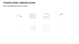 Striped Bent Arrow Icons - Slide 2