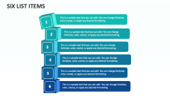 Six List Items - Slide 1
