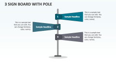 3 Sign Board with Pole - Slide 1